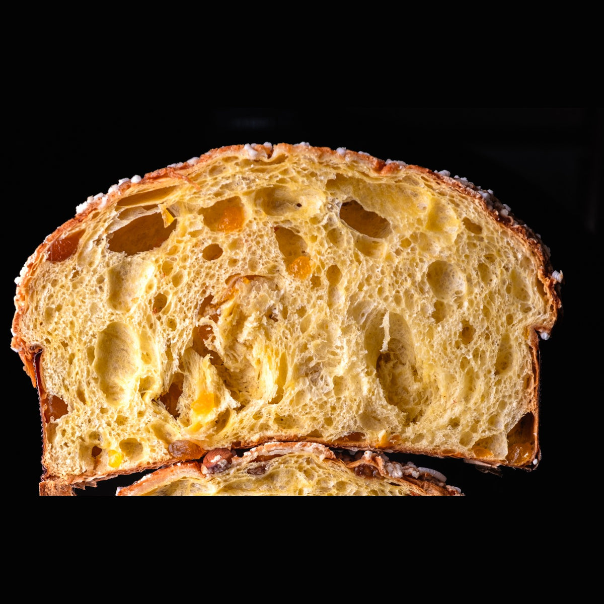 Panettone Albicocca pellecchiella del Vesuvio 3Voglie, fetta