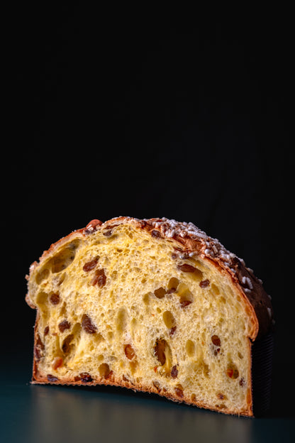 Panettone Classico 3Voglie, fetta: uvetta e arancia candita